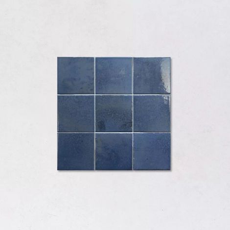 Carrelage Effet Zellige Bleu BOHEMIAN Dark Blue 10x10cm (1/2)