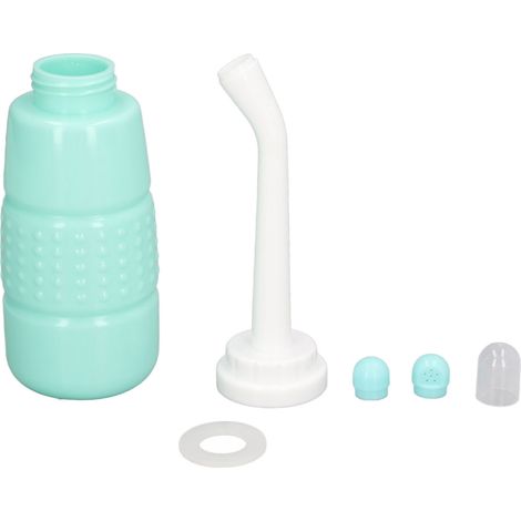 Bidon de toilette portable 350ml avec bec incliné pour une hygiène intime en voyage - spray doux et compact (1/5)