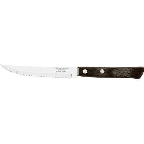 Tramontina Steak- und Pizzamesser 21,5 cm Edelstahl mit Holzgriff Grillwerkzeug-Set (1/2)