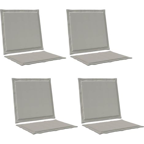 Cojines de Asiento y Respaldo 4 pcs Gris Claro 47 x 45 x 2 cm vidaXL