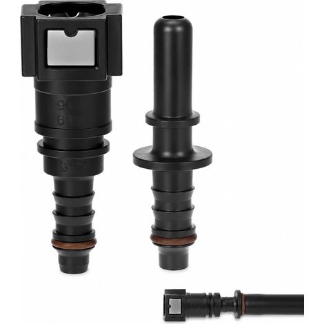 2pcs Raccords Rapides Essence, Installation Facile sans Outils, pour Systèmes Carburant Haute Pression, Raccord Durite Essence 7.89mm à 8mm (1/5)