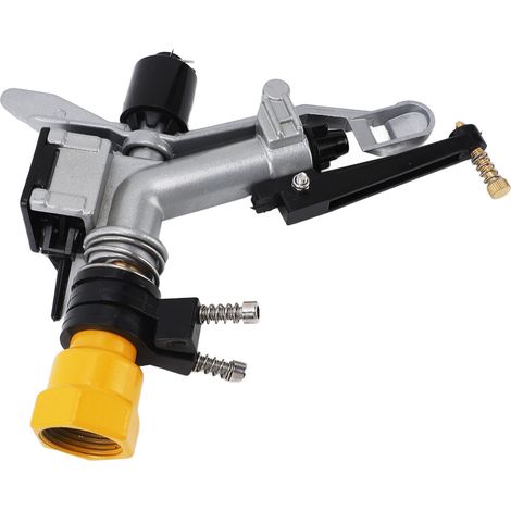 Aspersor de impacto giratorio de 360° para grandes áreas, interfaz FNPT de 1", ideal para jardines y céspedes. (1/5)