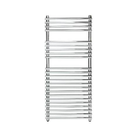 RADIATEUR DESIGN CHROMÉ À TUBES RONDS Dimensions : H 1650  x  Int. 450 (mm)