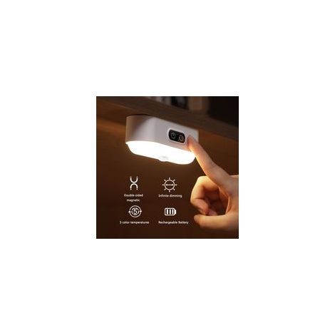 Lampada da scrivania a LED dimmerabile, ricaricabile tramite USB, sensibile al tocco, ideale per leggere e studiare. Lampada da comodino magnetica, piccola luce notturna, batteria da 1200 mAh, ricaric