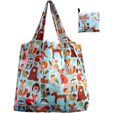 Sac de Courses Pliable pour Femme, Grand Format, Panier Réutilisable, sac Pliable Pliable et Léger (1/5)