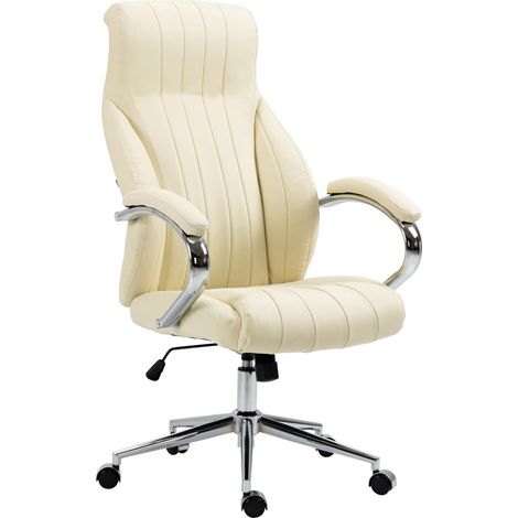 Bürostuhl Wigan Echtleder creme (1/5)