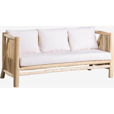 Divano 3 Posti in Legno Teak Narel SKLUM            