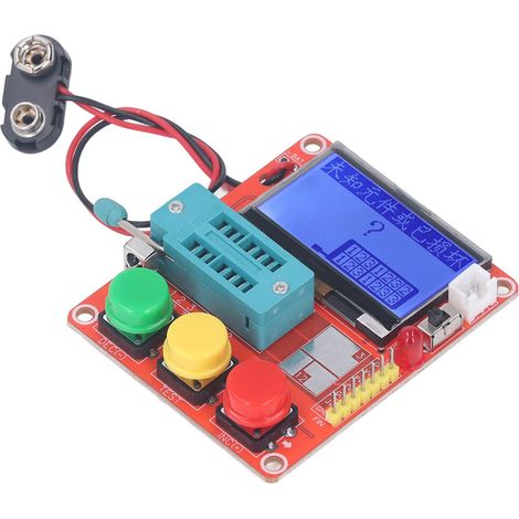 Testeur de transistors LCR T4 MINI Z DIY pour circuits imprimés, diodes, triodes et capacimètre 9 V avec écran graphique LCD (1/5)