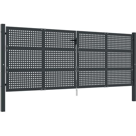 Maison Exclusive - Gartentor Anthrazit 400x150 cm Stahl