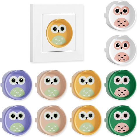 Lot de 10 cache-prises F en silicone Protection décorative contre la poussière Pour la cuisine et la buanderie Protection contre les éclaboussures 10 Cinq Couleurs (1/5)
