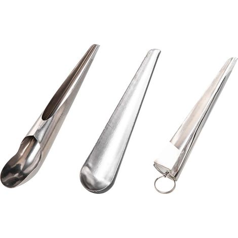 Set mit 3 Edelstahl-Papageienfütterungslöffeln für Vogelkäfige. (1/5)