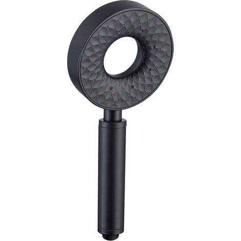 royaluxe - Pommeau de Douche Haute Pression 3 Fonction Douchette à Main Anti Calcaire Pomme de Douche à Main Economie Deau Tête de Douche,Noir 1 pièce (1/5)