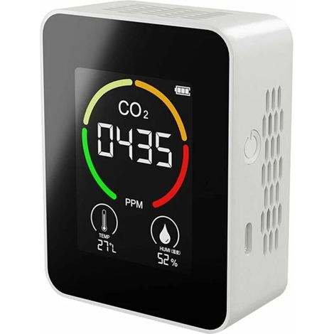 Détecteur de CO2 trois en un avec mesure de la température et de l’humidité – DELKEVIC (1/5)