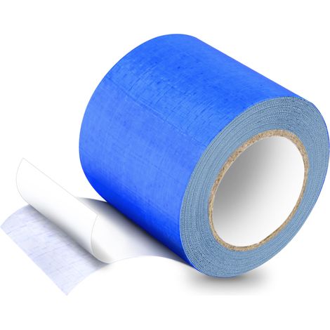 Cinta de lona de PE, cinta de reparación para lonas de tela, parches para lonas, 5 m x 8 cm, para lonas de camiones, toldos, tiendas de campaña, azul (1/5)