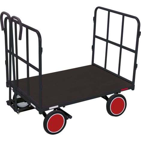 Cordes Handpritschenwagen mit 2 Rohrgitterwänden RAL 7016 (1/3)