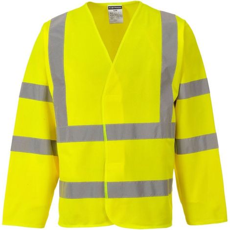 Gilet Portwest alta visibilità doppia cintura maniche lunghe Giallo XXLXXXL (1/2)