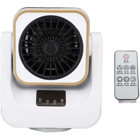 2 in 1 1000W Electric Desktop Heater/Cooler, Small Combo Fan, Portable Desktop Heater, LED Digital Display (1/4)