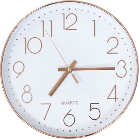 vidaXL Orologio da Parete 30 cm Oro Rosa
