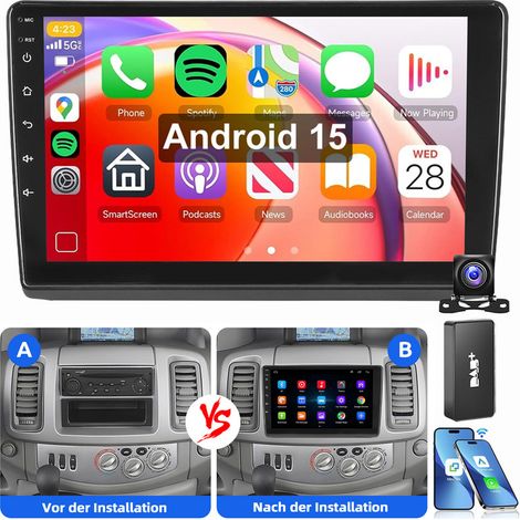 Pour Renault Trafic MK2 OPEL Vivaro A Autoradio WiFi GPS Android 15 Carplay Bluetooth 2+64G DAB CAM