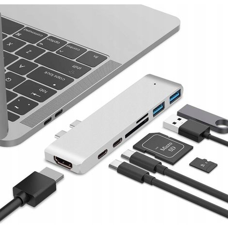 Adaptateur Hub USB-C USB Thunderbolt HDMI 4K pour MacBook Pro Air (1/5)