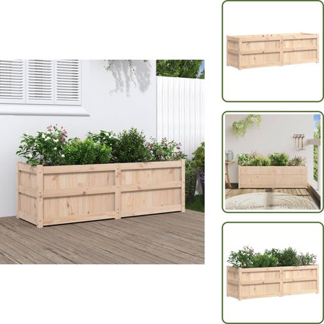 Fioriera per patio - vidaXL Fioriera da Giardino 150x50x50 cm in Legno Massello di Pino - Fioriera per balcone
