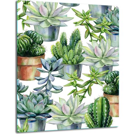 Tischplatte aus Glas, 40x52 cm, Kaktus (1/5)