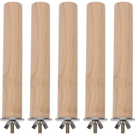 Lot de 5 perchoirs à oiseaux en bois