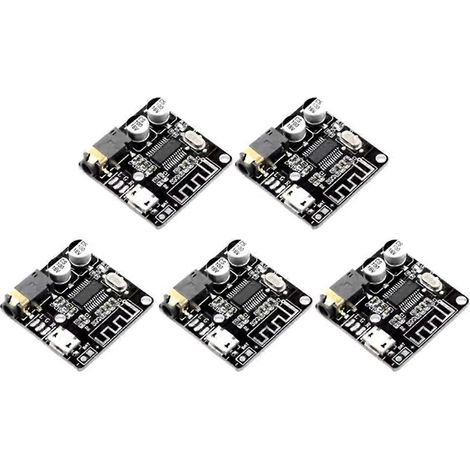 VHM-314 Drahtloses Stereo-Audiomodul (5 Stück) mit Bluetooth-Audioempfänger und AUX-Eingang, 5V Micro-USB-Auto-Audio-Decoderplatine (1/5)