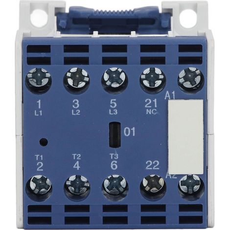 Contacteur Tripolaire 3P Modulaire 220V, Démarreur Moteur Relais Commande AC, Normalement Ouvert, 3 Phases (1/5)