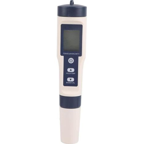 Water Quality Tester, Portable 5 in 1 Function Digital Water Quality Test PH/Salinity/Temp/TDS/EC Meter for Garden Home Lab