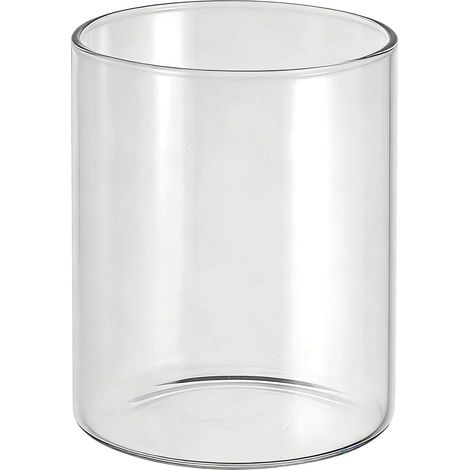 Vase cylindrique moderne en verre transparent de 10,2 cm de haut, pour fleurs, bouquets, bougeoirs pour mariage, maison, bureau (1/5)