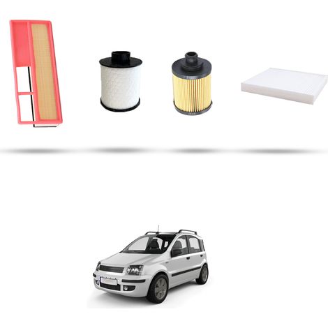 Kit tagliando 4 filtri compatibile con Fiat Panda II 1.3 Multijet 16v 51kw dal 2003 (1/5)