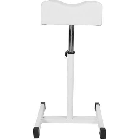 Höhenverstellbarer Kosmetikstuhl, bequemer Hocker mit Sitzkissen, weiß (1/5)