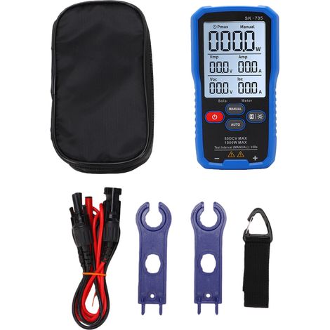 Wattmètre pour panneaux solaires 1000 W, testeur de modules photovoltaïques, MPPT, sélection automatique de la gamme, grand écran LCD, 35 A (1/5)
