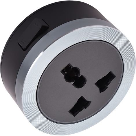 Adaptateur pour rail électrique 3250W, prise universelle 13A, montage et démontage faciles, compatible avec systèmes de rail lumineux (1/5)