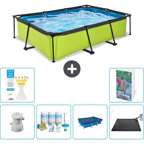 Exit Pool Rechteckig - 300x200x65 cm - 7-teilig S284