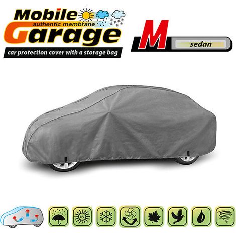 Hochwertige Kegel-Autoabdeckung für Limousine (Sedan) – Mobile Garage Serie – Größe M 380 - 425 cm x 126 - 136 cm