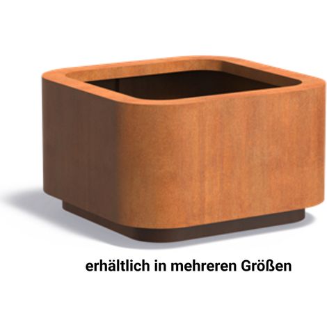 Adezz Rohin aus Corten-Stahl Pflanzgefäß Pflanzkübel Blumentopf Blumenkübel