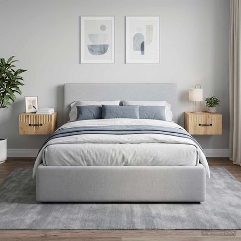 vidaXL Mesita de Noche de Pared 2 uds. Roble artisan 34,5 x 33 x 20 cm (1/5)