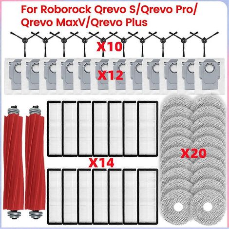 Pièces détachées pour aspirateurs Roborock : brosses, filtres, lingettes de nettoyage, sacs à poussière. (1/5)