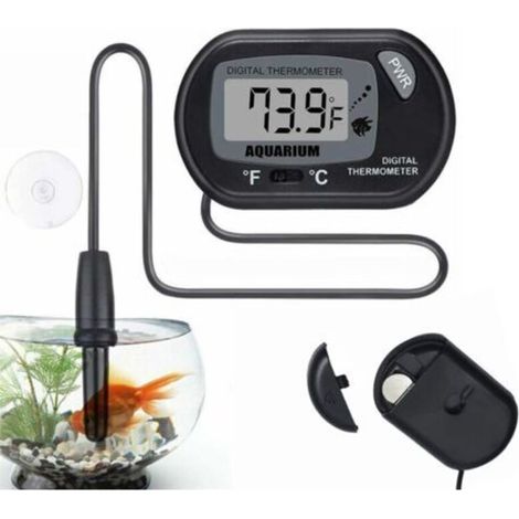 Thermomètres Aquarium LCD, Thermomètre Digital Ventouse,Thermometre Fish Tank Numérique Aquarium, Thermomètre avec Sonde