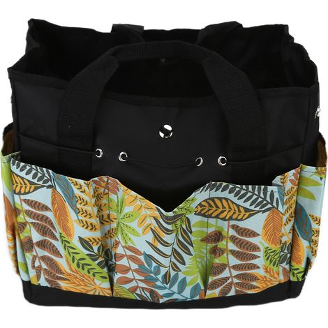Sac à outils de jardin à motif floral, sac fourre-tout multifonctionnel et portable avec poches (1/5)