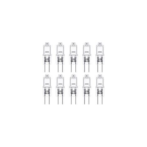 G4-Halogenlampen, 12 V, 20 W, Halogen-Stiftsockellampe, 3000 K warmweiß, 350 lm, dimmbar, G4-Niederspannungs-Halogenlampe, transparente Kapsellampe, 10 Stück (1/5)
