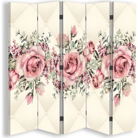 Paravento bilaterale, Rose in fiore - 180x170 (1/5)