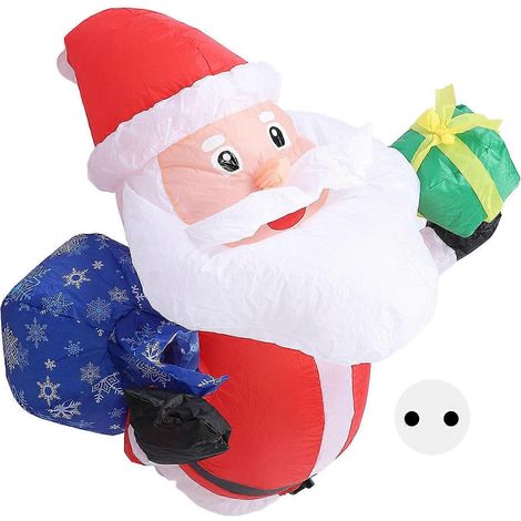 Père Noël gonflable avec souffleur et lumière LED, fibre de polyester 210T, 1,2 m, résistant à l'eau IP44