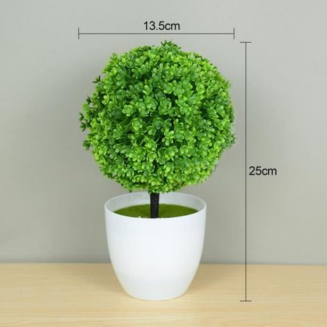 TuseRxln Kunstpflanze – ECELEN – Kleiner Bonsai-Baum – Dekoration für drinnen und draußen – Grün – Kunststoff