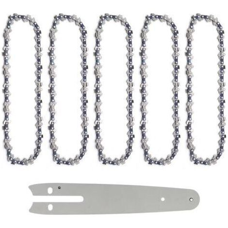 5 Pièces 6 Pouces Chaînes de Tronçonneuses Petite Guide Tronçonneuse pour Outillage Jardin (1/5)