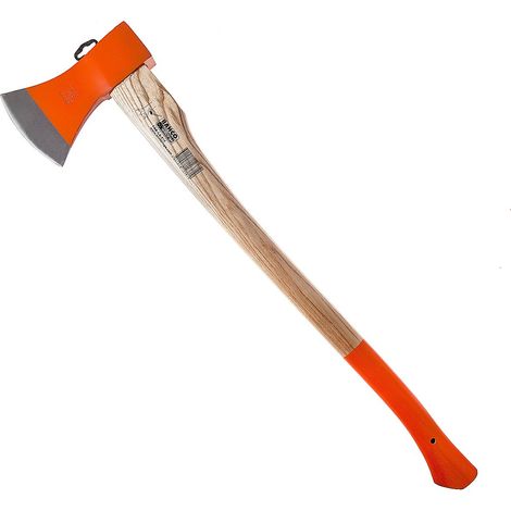 Jardiaffaires – Hache d'abattage type allemand – Lame fine en acier Carbone 45 – Manche galbé en frêne pressé – Longueur 800mm – Poids 2200g - FGS-1