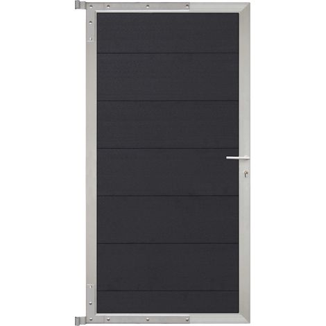 TJÖRN-Tor-Komplettset 90x175cm schiefergrau/silber