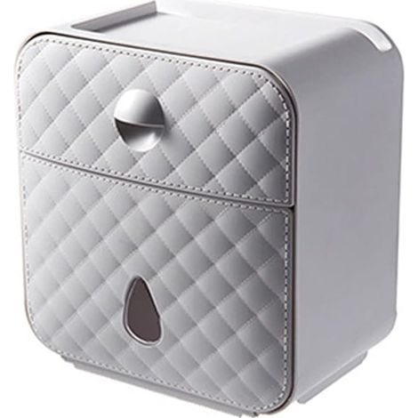 Porte-papier toilette mural étanche avec étagère, distributeur de (1/5)